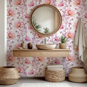 Badkamer behang Bloemen in detail