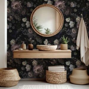 Behang badkamer - Badkamer behang Bloemen spektakel