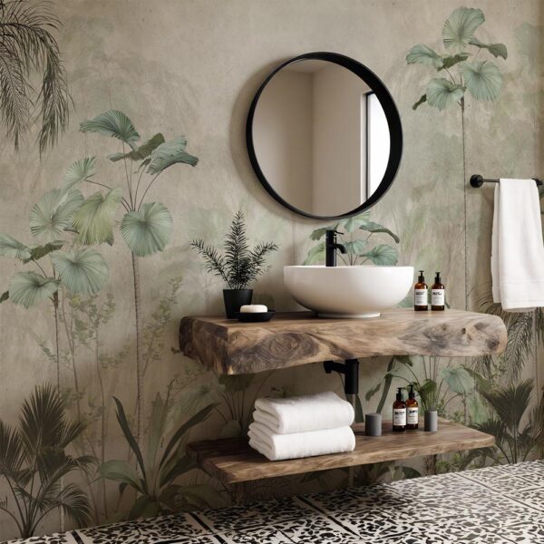 Badkamer behang Terug naar de jungle - badkamerbehang - fotobehang badkamer - behang badkamer