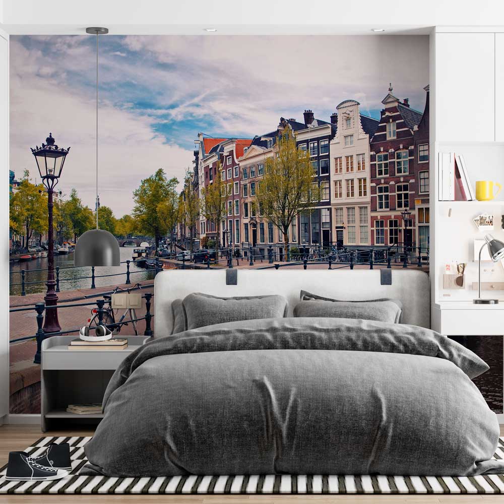 Fotobehang Amsterdamse grachten - Fotobehang Amsterdam