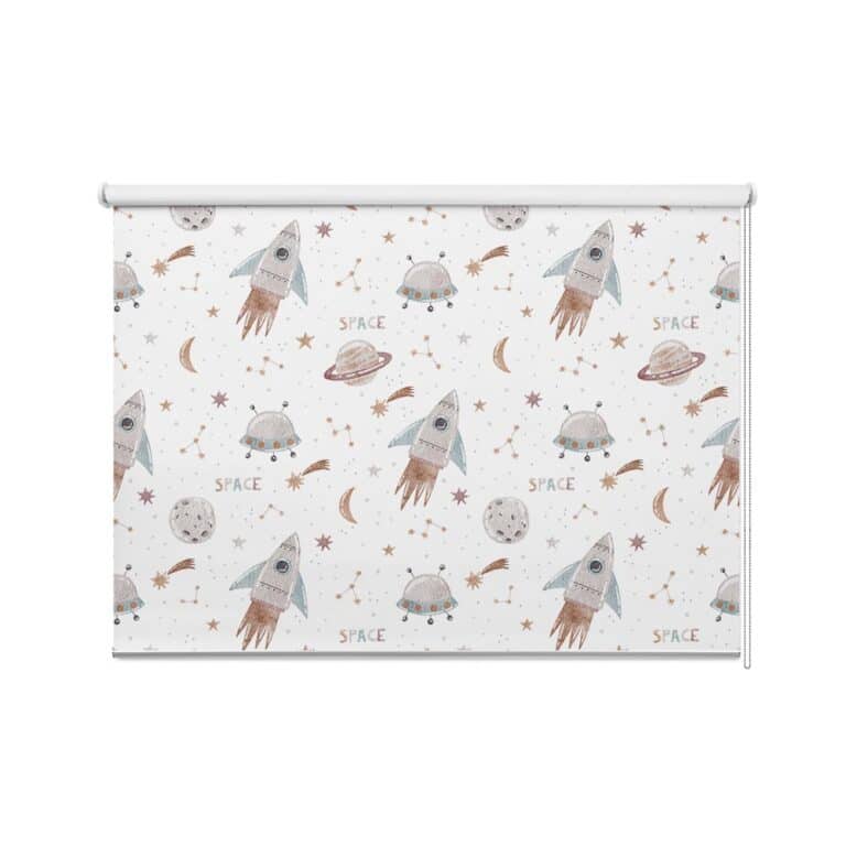 rolgordijn Ruimte patroon aquarel