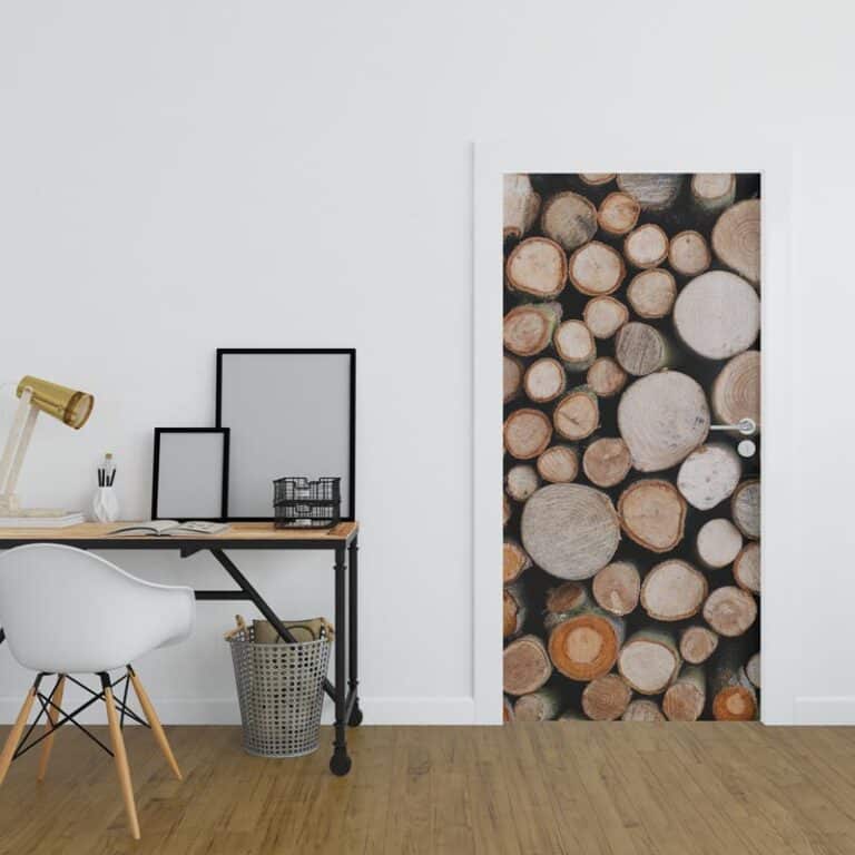 Deursticker Boomstammen