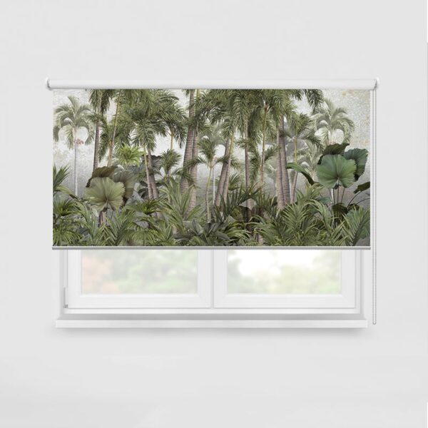 Rolgordijn Jungle met palmbomen