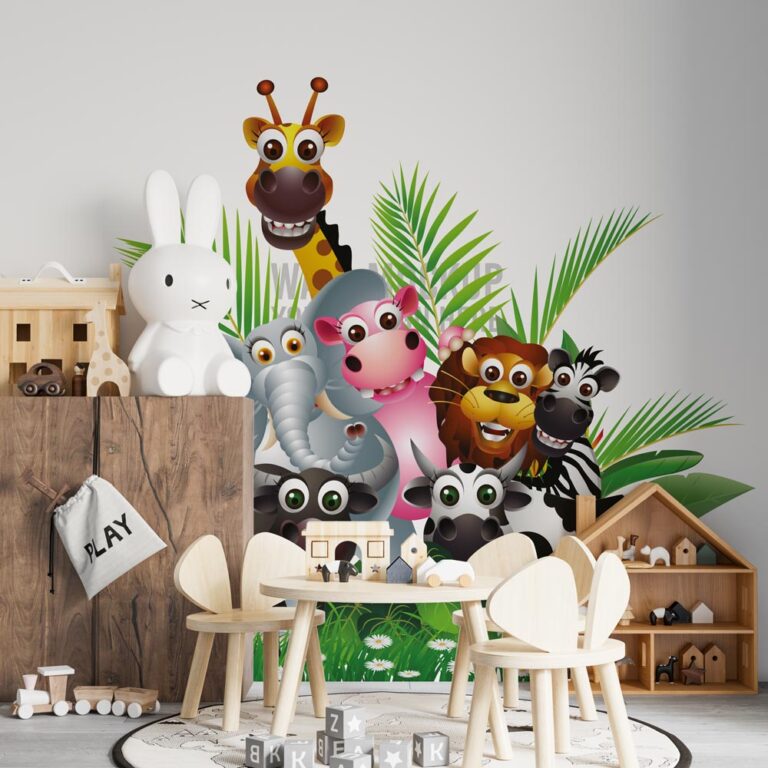 Kinderbehang Vrolijke jungle