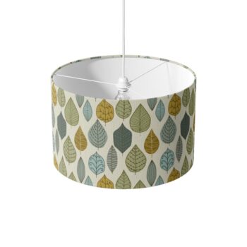 Lampenkap Blauw groene bladeren