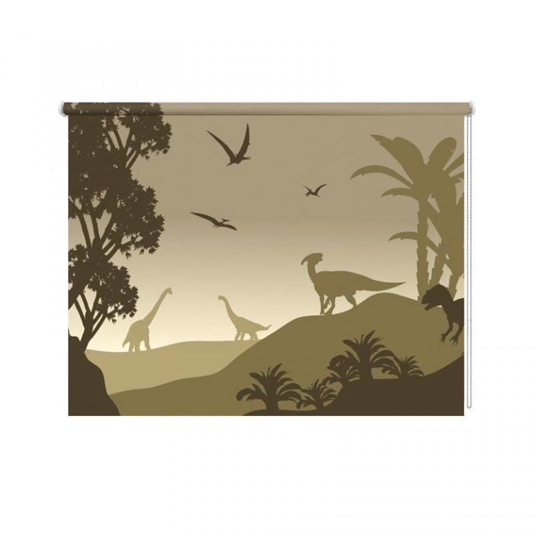 Rolgordijn Jurassic landscape
