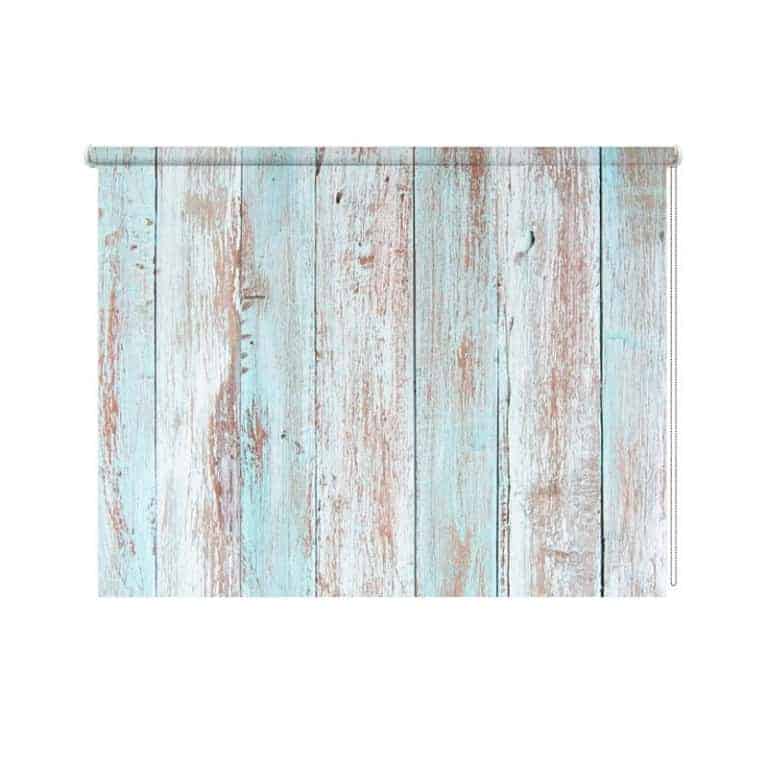 Rolgordijn blauwe planken