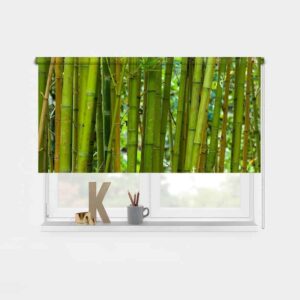 Rolgordijn Groene bamboe 1