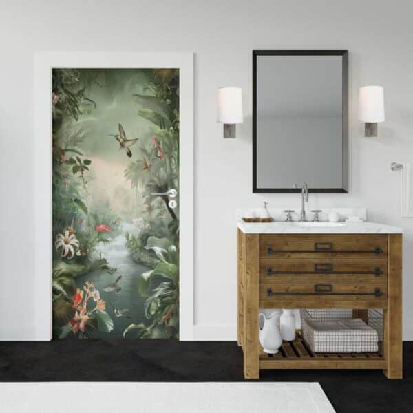 Deursticker Jungle 3d - Afbeelding 2