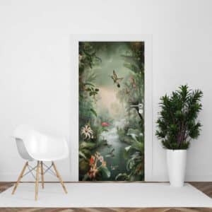deursticker Jungle 3d