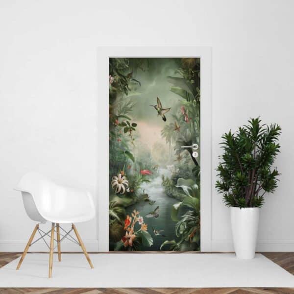 deursticker Jungle 3d