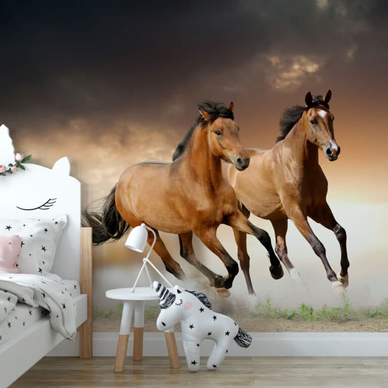 Fotobehang paarden - fotobehang paard - paarden behang - fotobehang dieren - dieren behang - dieren fotobehang