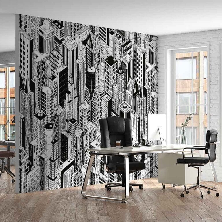 Fotobehang Stad illustratie