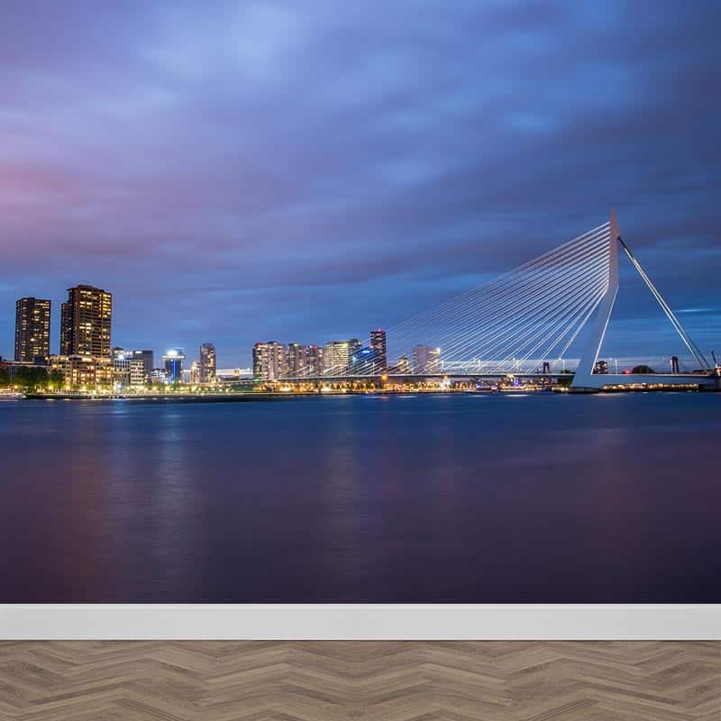 Plunderen waarde aanraken Fotobehang Skyline Rotterdam. Met gratis drukproef. YouPri.nl