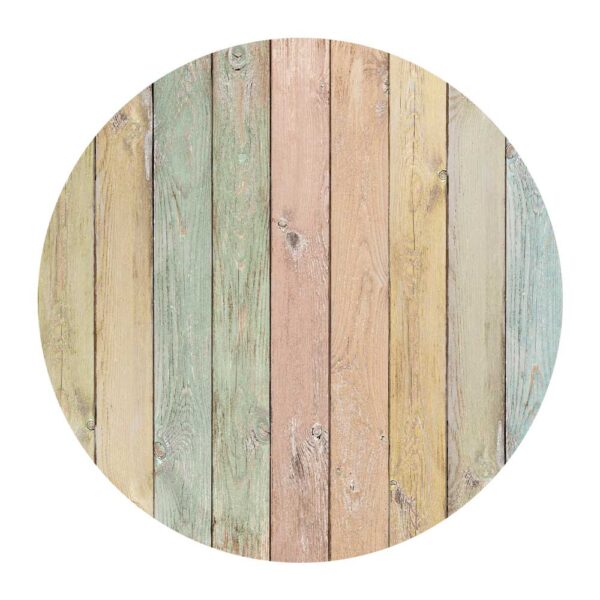 Tafelsticker Houten planken pastel