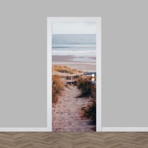 Deursticker naar het strand