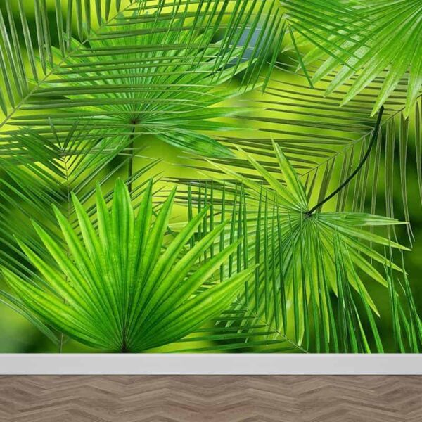 Fotobehang grote palmbladeren