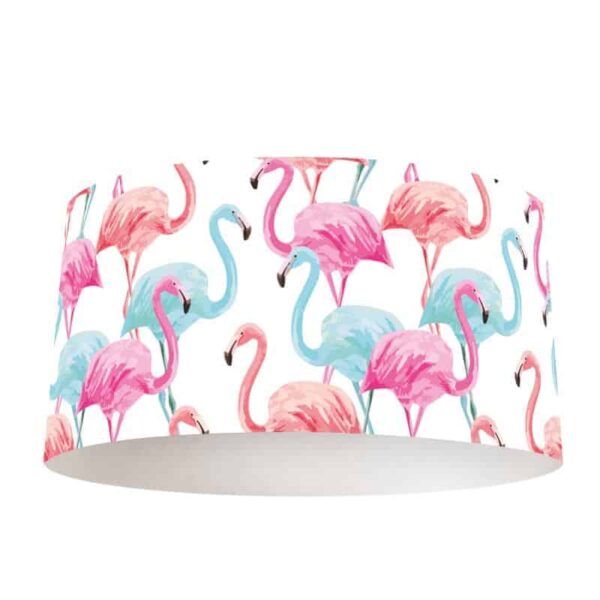 Lampenkap tropische flamingo patroon