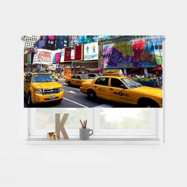 Rolgordijn New York yellow cab 1