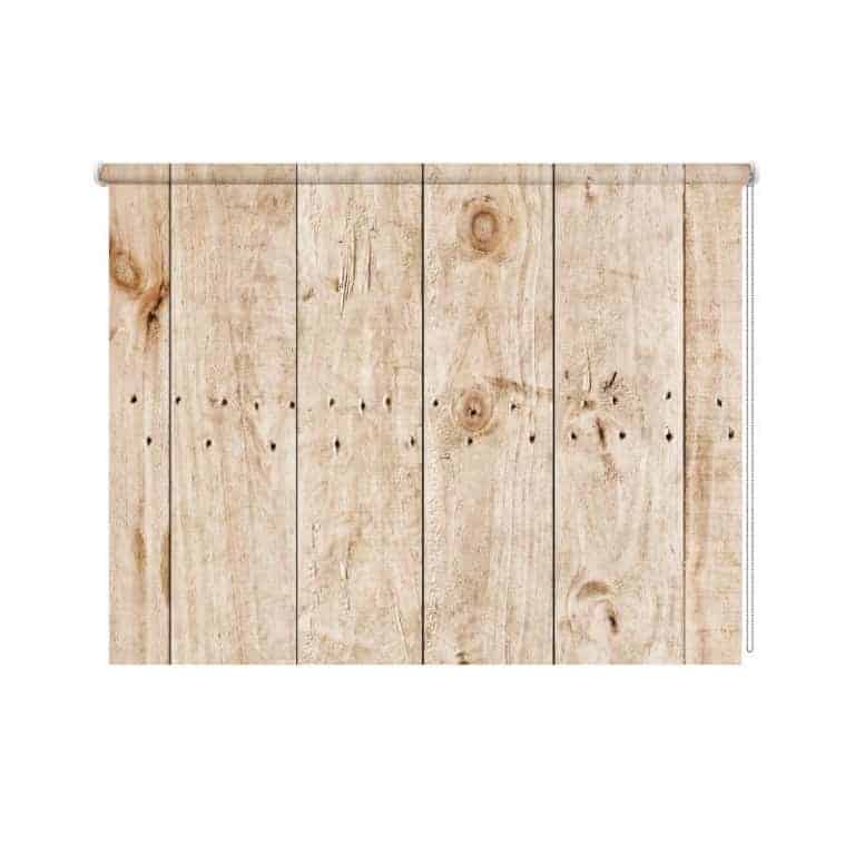 Rolgordijn vuren houten planken