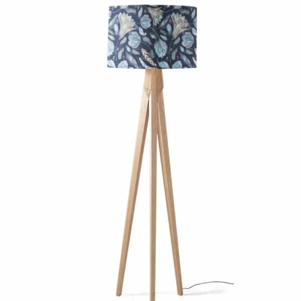 Lampenkap Bloemen patroon blauw