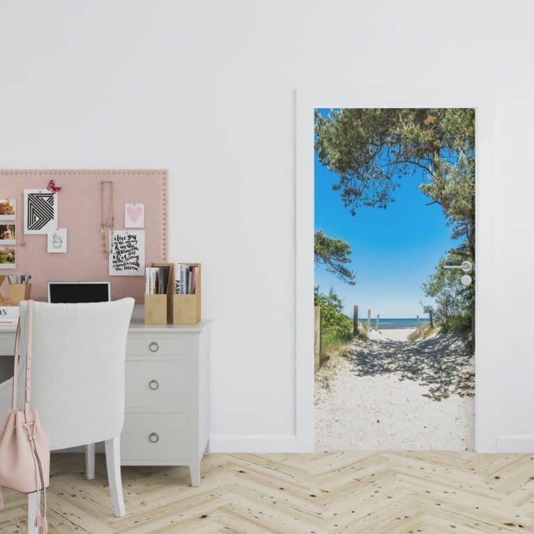 Deursticker Zandpad naar zee