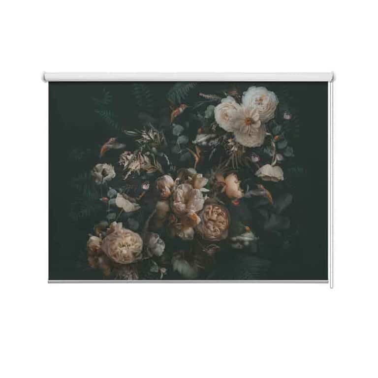 Rolgordijn Schilderij van bloemen