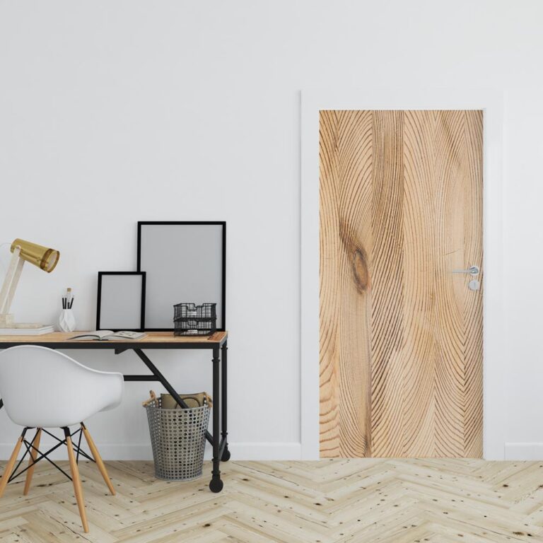 deursticker Houtnerf licht