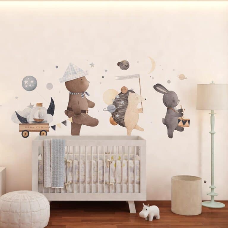 Kinderbehang Vrolijke dieren parade