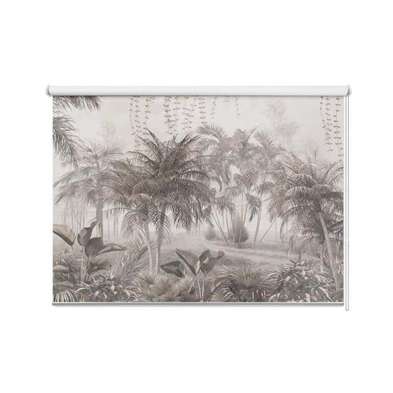 rolgordijn Weelderige jungle in taupe