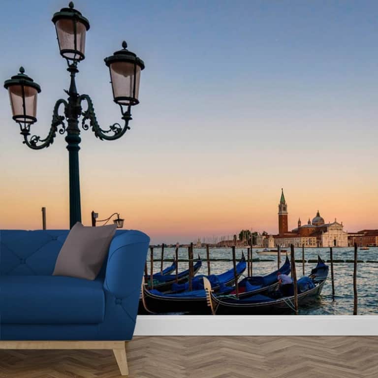 Fotobehang gondels in venetië