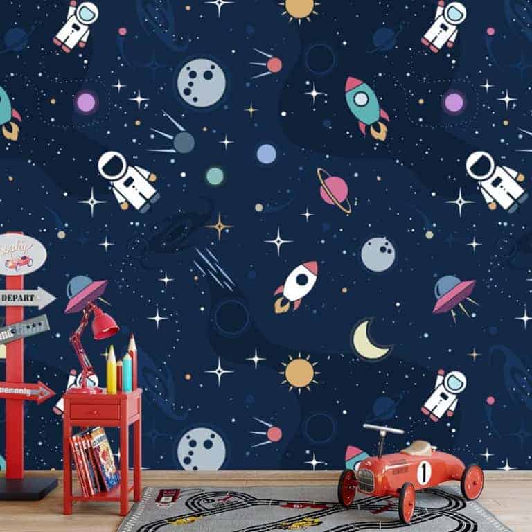 Fotobehang in de ruimte