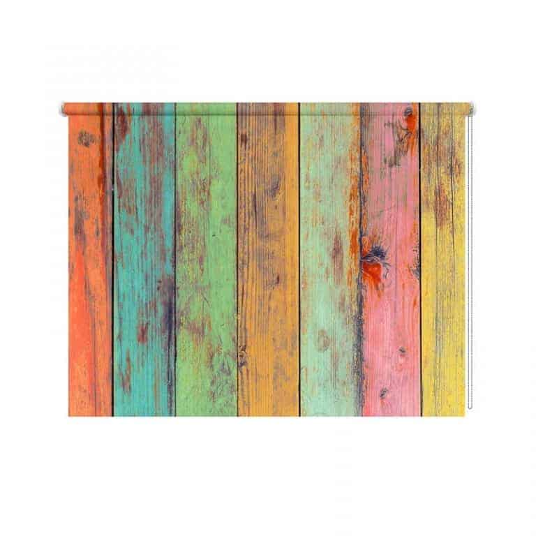 Rolgordijn Gekleurd steigerhout