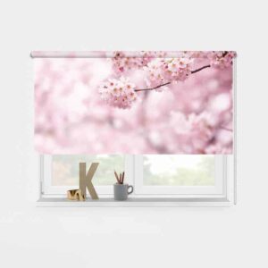 Rolgordijn Japanse kers in bloei