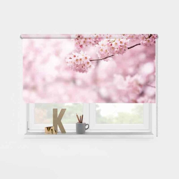 Rolgordijn Japanse kers in bloei