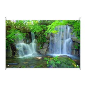Tuinposter Duo waterval