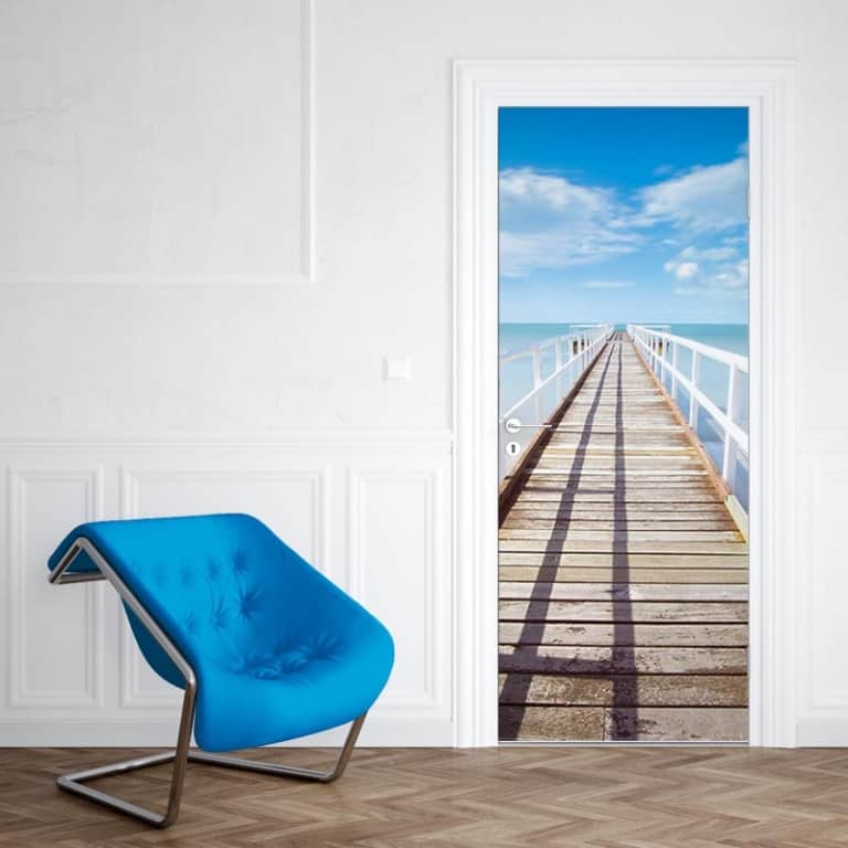 Deursticker witte steiger