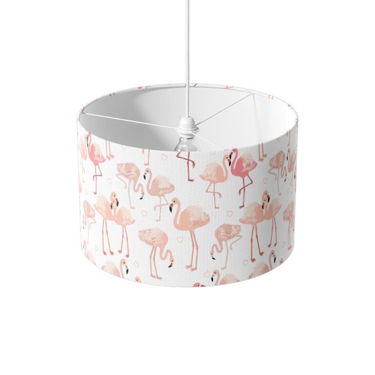 Lampenkap flamingo patroon lichtroze