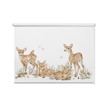Rolgordijn Lieve bos dieren hertjes