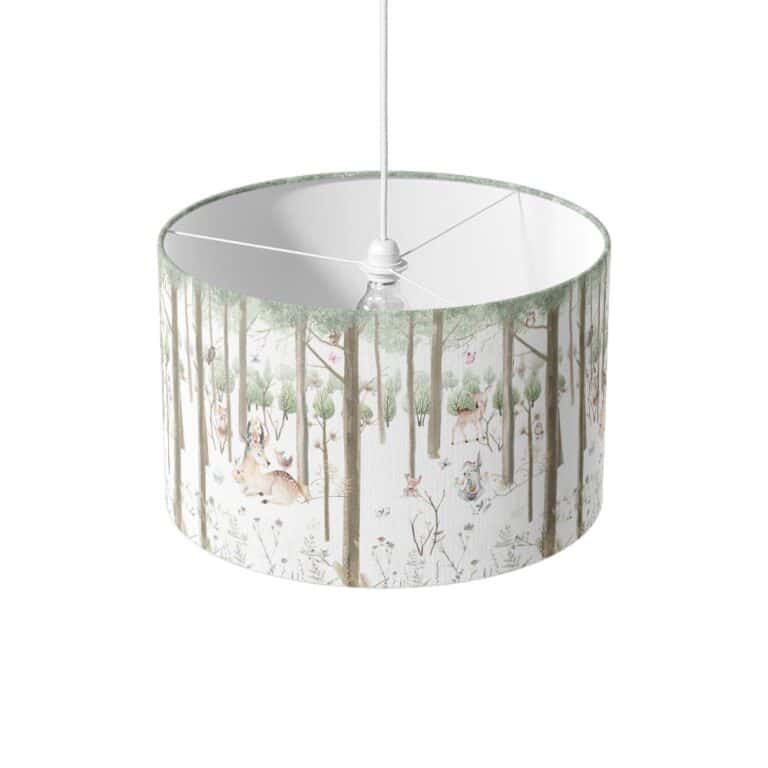 Lampenkap Dieren in bos aquarel hert - lampenkap - kinderlamp