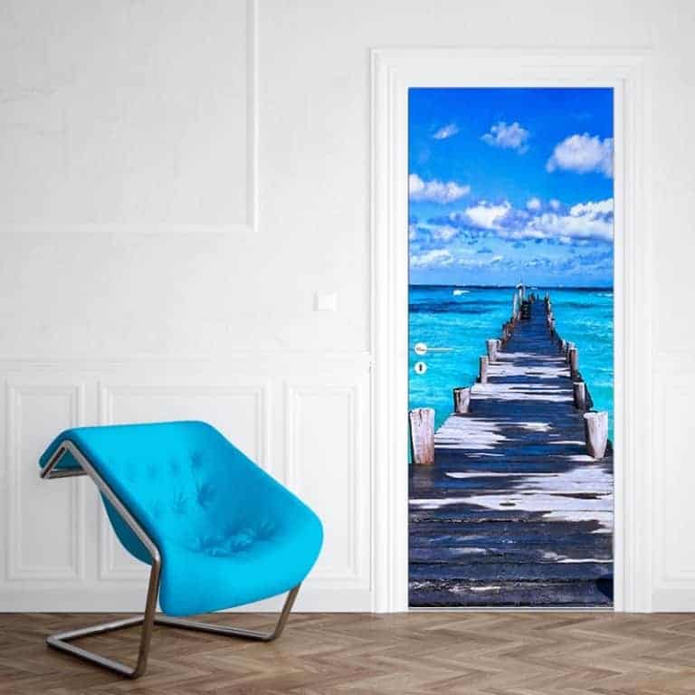 Deursticker op de steiger