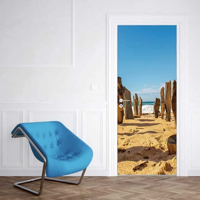 Deursticker poort naar zee