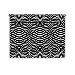 Rolgordijn zebra patroon zwartwit