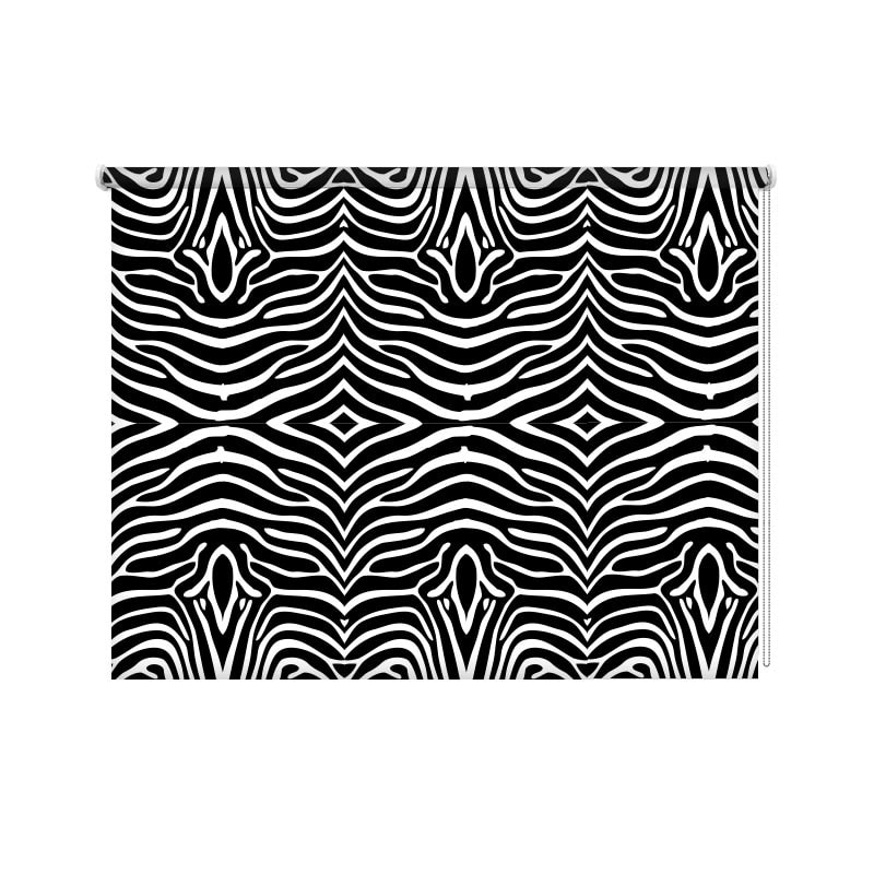 Rolgordijn zebra patroon zwartwit