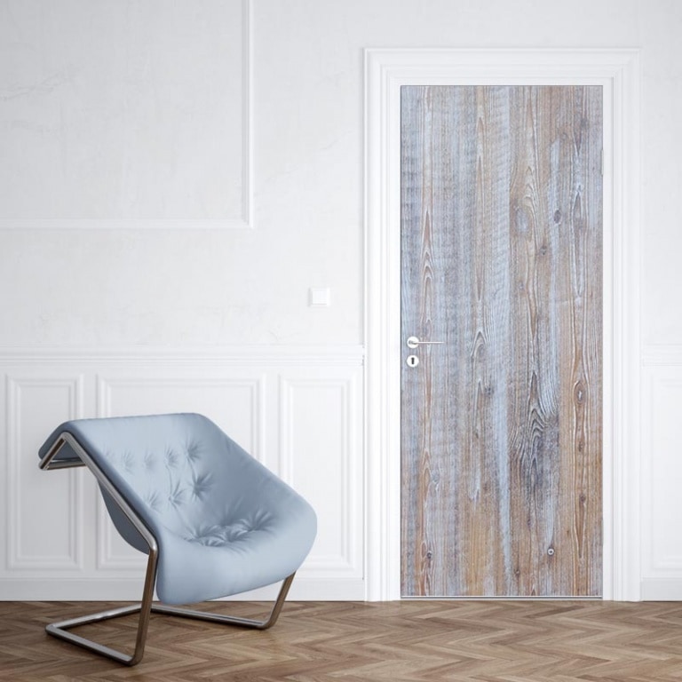 Deursticker white wash hout