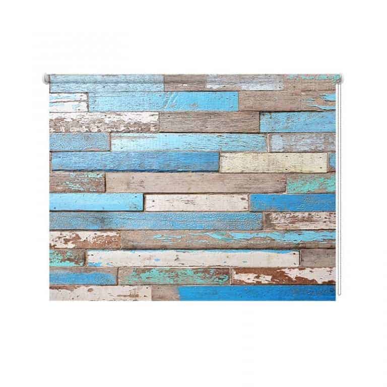 Rolgordijn steigerhout beach