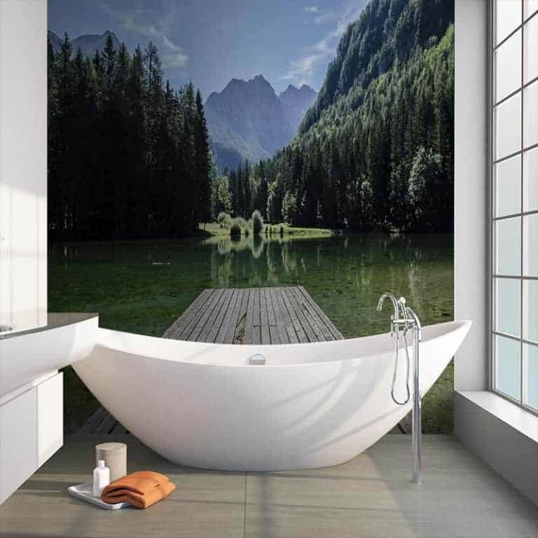 Fotobehang Uitzicht van de steiger