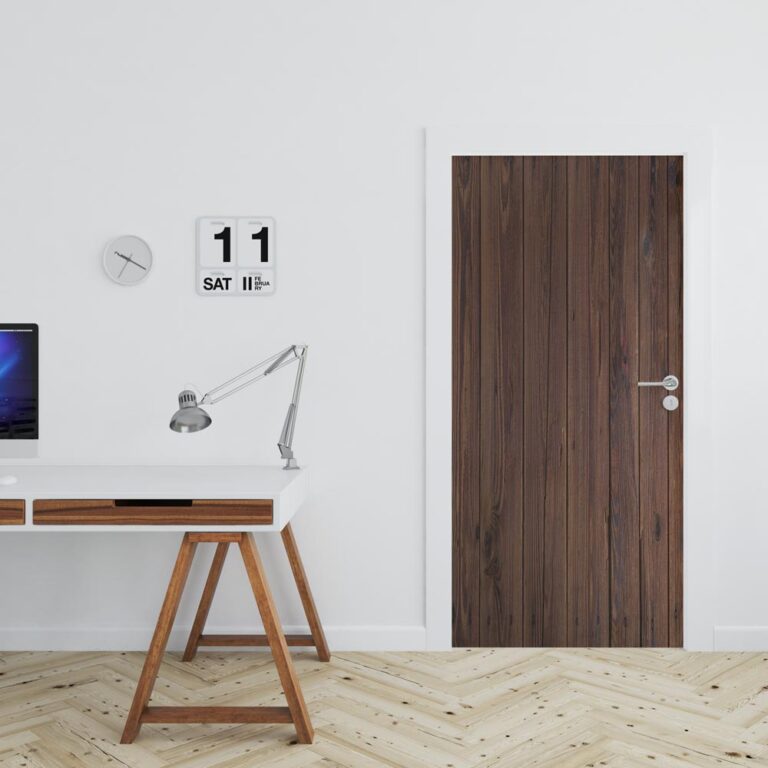 deursticker Donker eiken hout