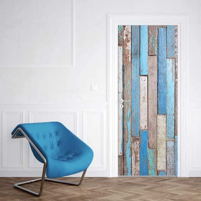 Deursticker steigerhout beach