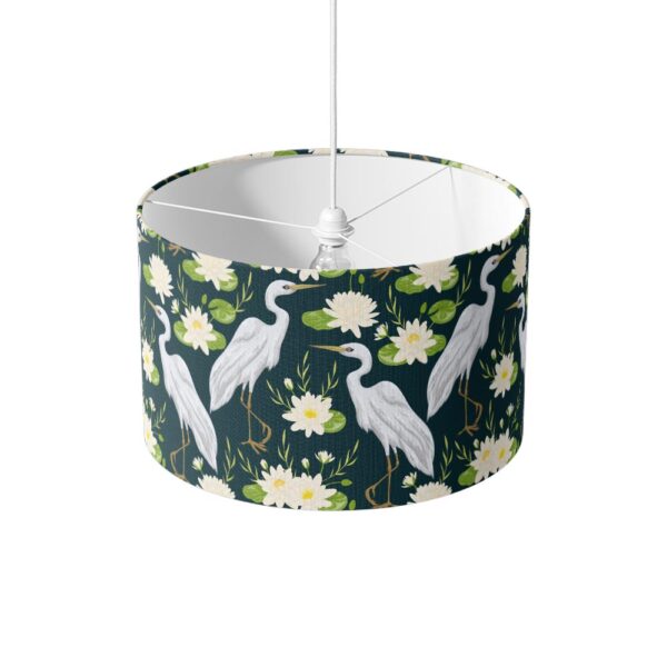 Lampenkap Zilverreiger patroon